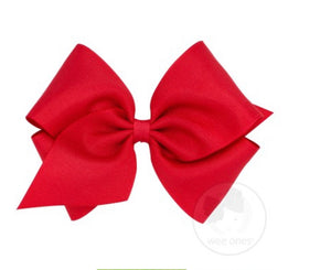 Wee Ones Mini King Grosgain Bow - Red Wee Ones Mini King Grosgain Bow - Red