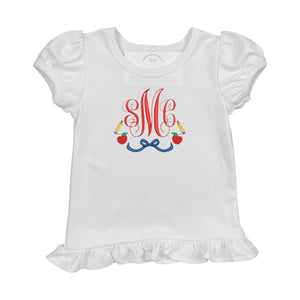 Pencil & Apple Embroidered Shirt Pencil & Apple Embroidered Shirt