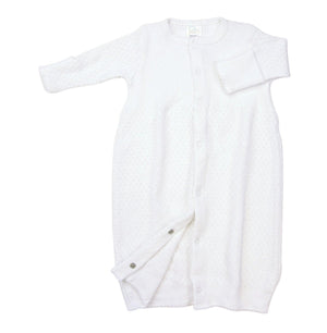 Paty Full Snap Gown - White Paty Full Snap Gown - White