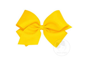 Wee Ones Mini King Grosgain Bow - Yellow Wee Ones Mini King Grosgain Bow - Yellow