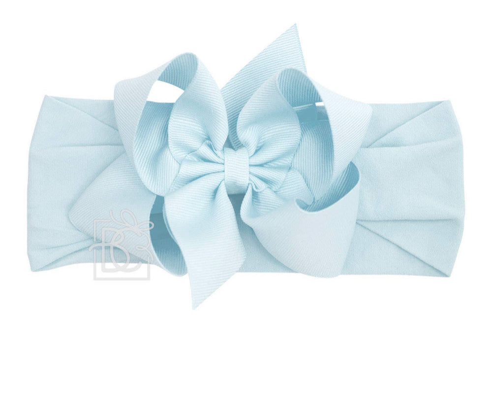 Large Bow Headband - Millennium Blue