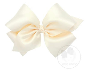 King Satin Bow - Ecru King Satin Bow - Ecru