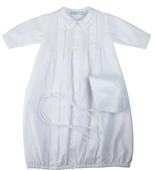 Embroidered Dot Take Me Home Gown White/White Embroidered Dot Take Me Home Gown White/White
