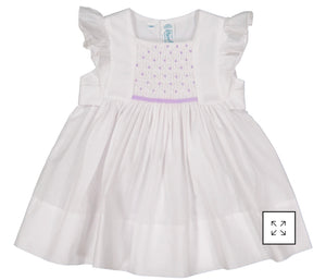 Feltman Brothers Lavender Smocked Flutter Sleeve Dress Feltman Brothers Lavender Smocked Flutter Sleeve Dress