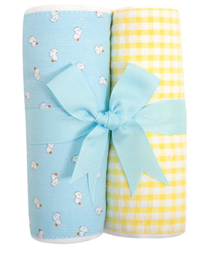 Set of 2 Burp Cloths Yellow Duck Set of 2 Burp Cloths Yellow Duck