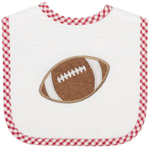 Red Football Feeding Bib Red Football Feeding Bib