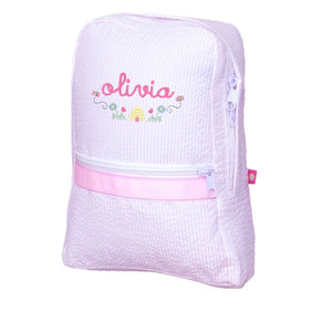 Pink Seersucker Backpack Pink Seersucker Backpack