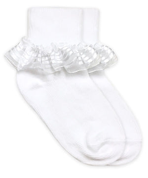 Jefferies Socks Stripe Lace Turn Cuff Socks 1 Pair Jefferies Socks Stripe Lace Turn Cuff Socks 1 Pair