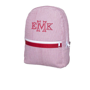 Red Seersucker Backpack Red Seersucker Backpack