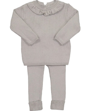 Soft Grey Ribbed Knit Set Soft Grey Ribbed Knit Set