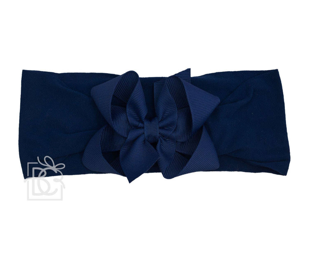 Medium Bow Headband - Navy