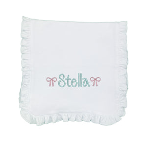 Embroidered Name & Bow Burp Cloth Embroidered Name & Bow Burp Cloth
