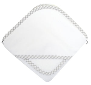 Gray Check Hooded Towel Gray Check Hooded Towel
