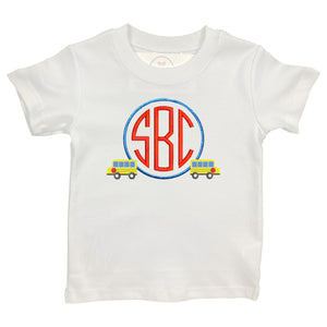 School Bus Embroidered Shirt School Bus Embroidered Shirt