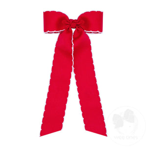 Medium Streamer Style Bow - Red Moonstitch Medium Streamer Style Bow - Red Moonstitch