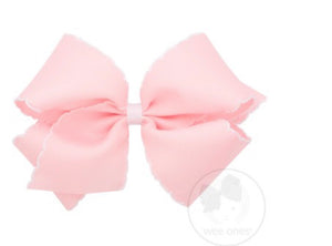 King Moonstitch Bow - Light Pink with White King Moonstitch Bow - Light Pink with White
