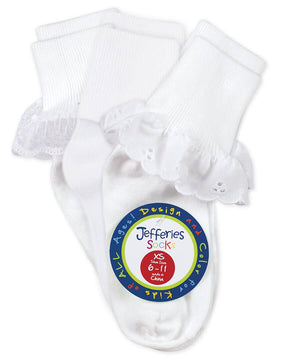 Jefferies Socks Eyelet/Turn Cuff/Lace Turn Cuff Socks 3 Pair Pack Jefferies Socks Eyelet/Turn Cuff/Lace Turn Cuff Socks 3 Pair Pack