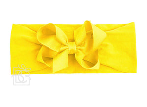 Medium Bow Headband - Bright Yellow Medium Bow Headband - Bright Yellow