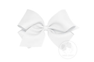 Wee Ones King Grosgain Bow -White Wee Ones King Grosgain Bow -White