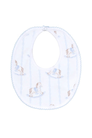Blue Rocking Horse Bib Blue Rocking Horse Bib