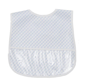 Laminated Bib Blue Check Laminated Bib Blue Check