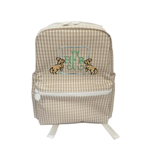 Khaki Gingham Backpack Khaki Gingham Backpack