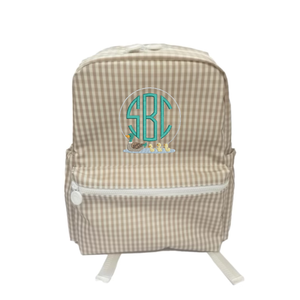 Khaki Gingham Backpack Khaki Gingham Backpack