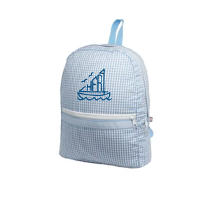 Blue Gingham Backpack Blue Gingham Backpack
