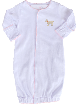 Embroidered Puppy Gown - Pink Embroidered Puppy Gown - Pink