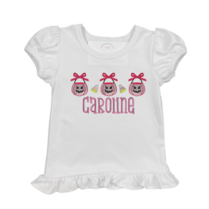 Embroidered Pumpkin Bucket Trio - Pink Embroidered Pumpkin Bucket Trio - Pink