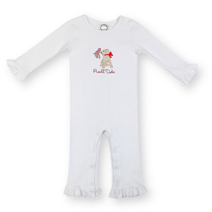 Cheerleader Puppy Embroidered Romper Cheerleader Puppy Embroidered Romper
