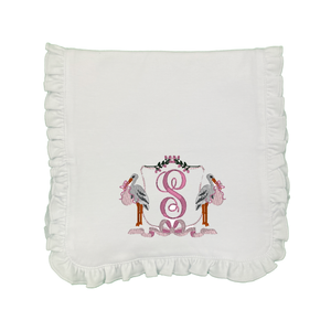 Embroidered Stork Burp Cloth Embroidered Stork Burp Cloth