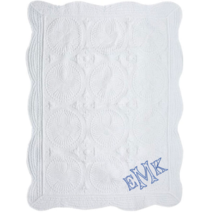 White Quilt with Ribbed Fishtail White Quilt with Ribbed Fishtail