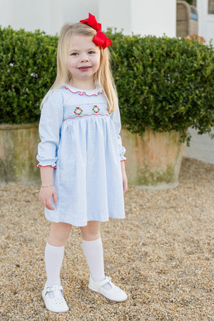 Smocked Wreath Dress - preorder