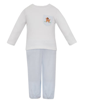 Puppies Crochet Pants Set