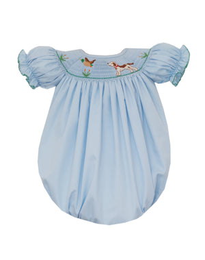 Hunting Dog Smocked Bubble