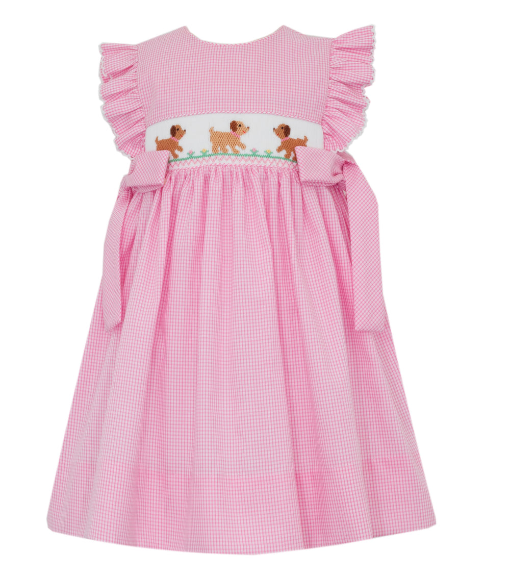 Puppies Smocked Dress