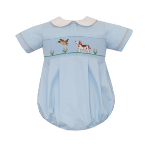 Hunting Dog Smocked Bubble
