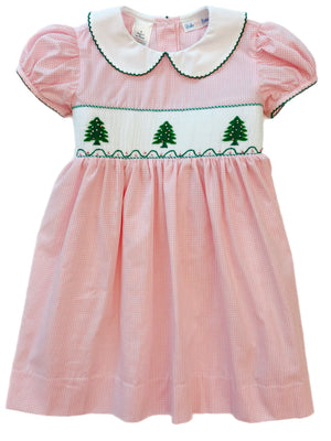 Christmas Tree Smocked Dress