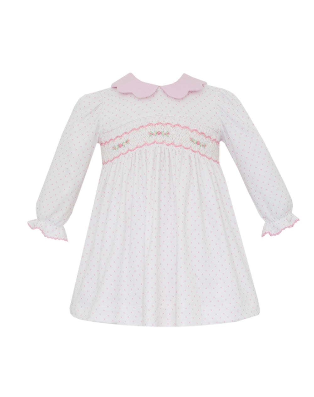 Pink & White Dot Knit Dress