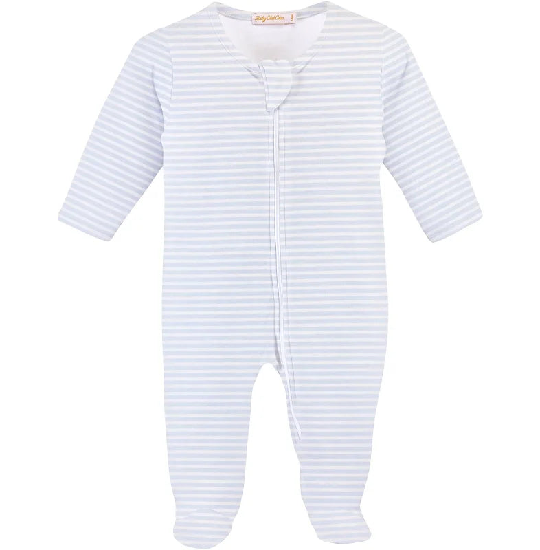 Light Blue Stripe Footie