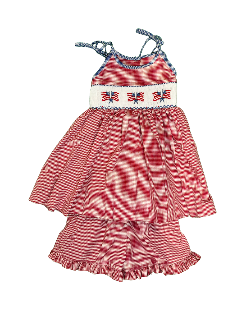 Flag Smocked Short Set