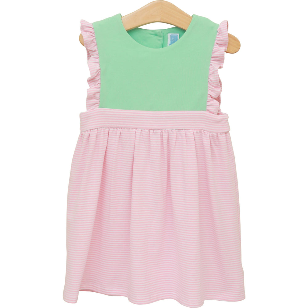 Frances Dress - Light Pink Stripe/Mint