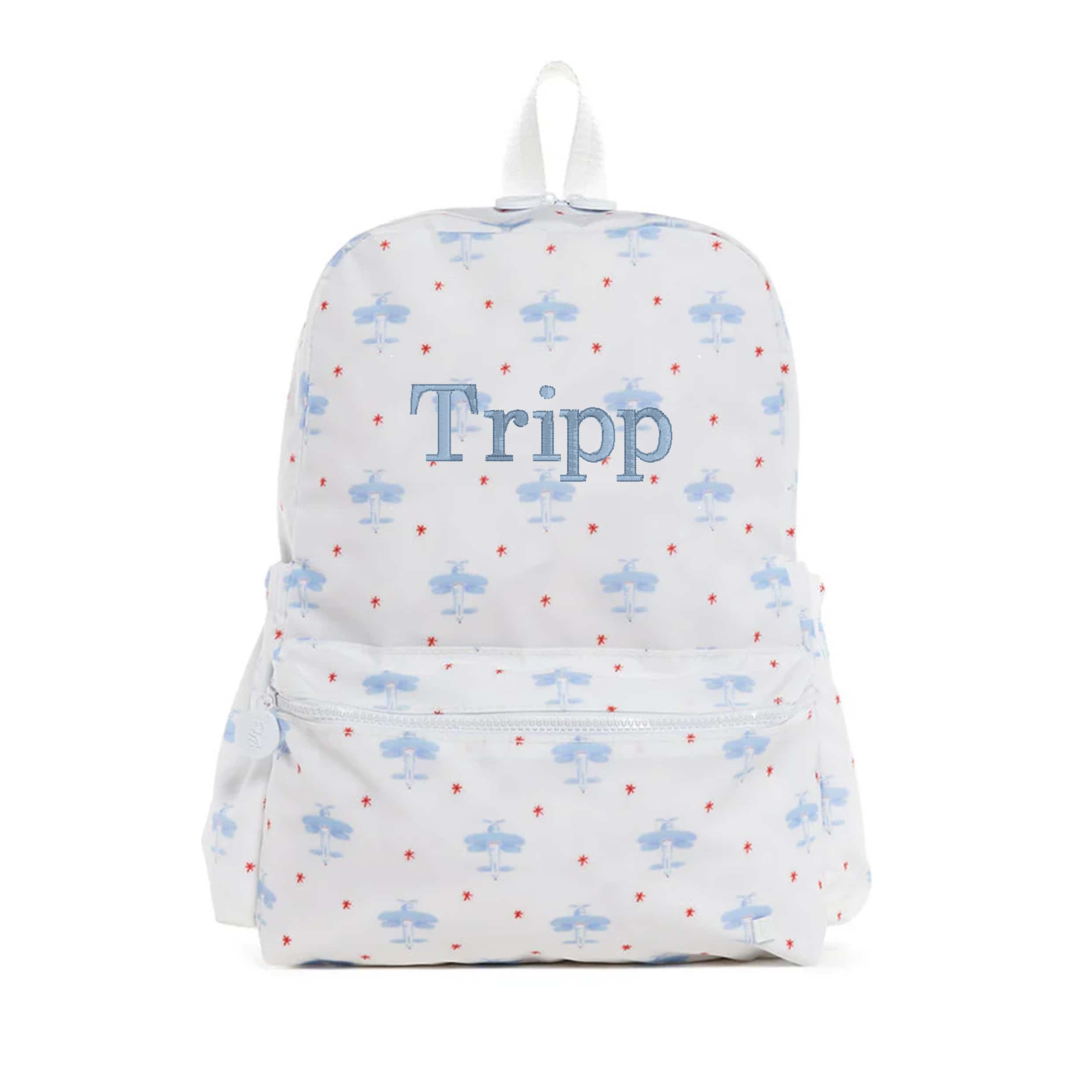 David’s Airplane Embroidered Backpack - Thumbnail 3