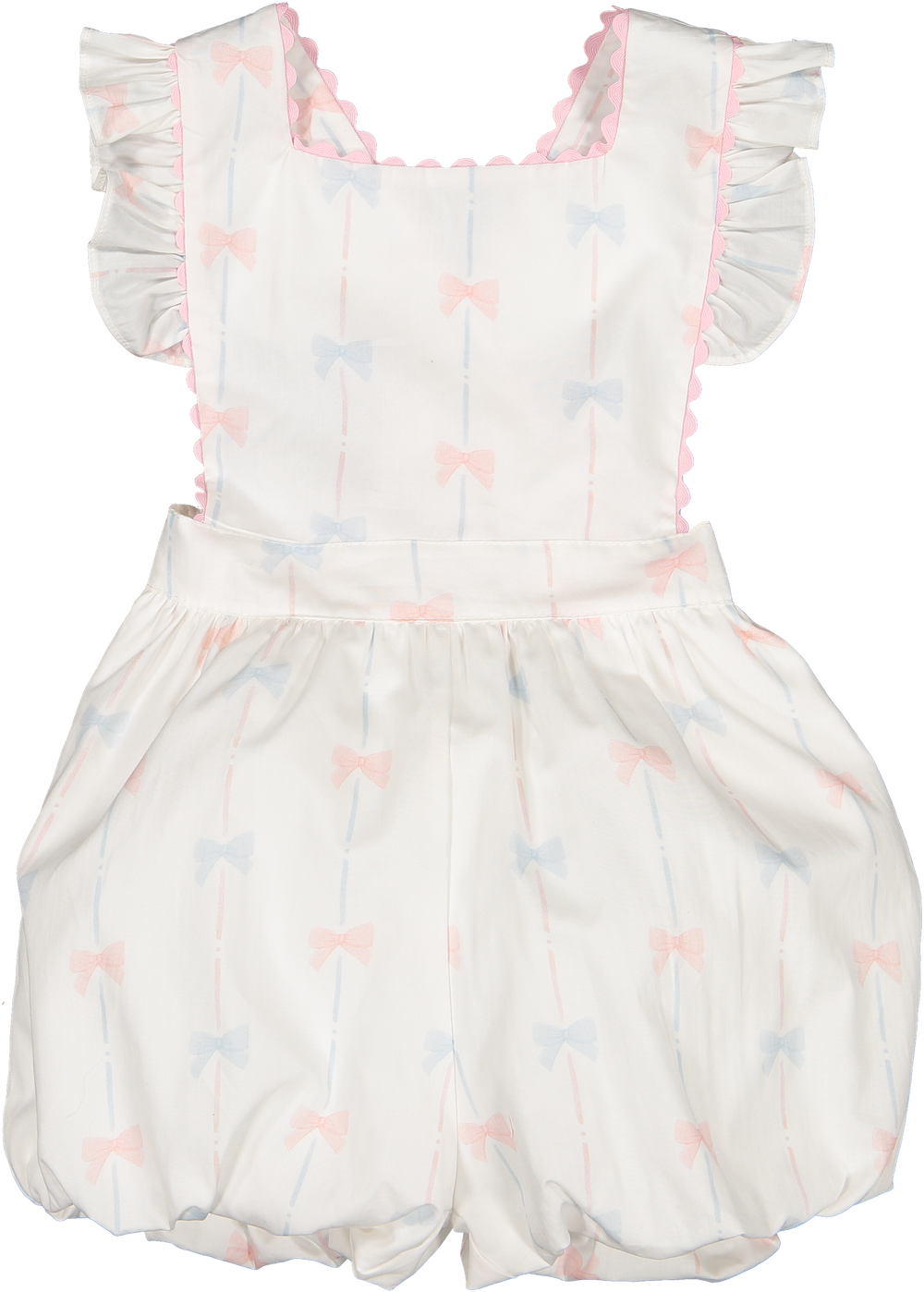 Pink & Blue Bows Romper