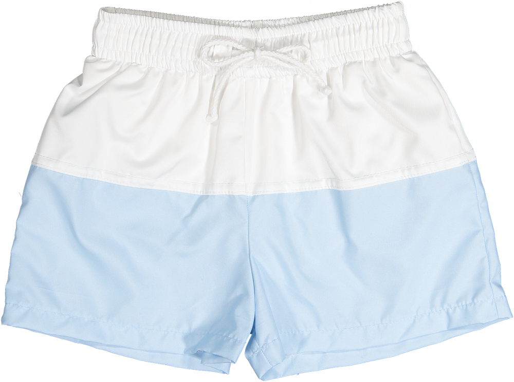 Blue & White Swim Trunks