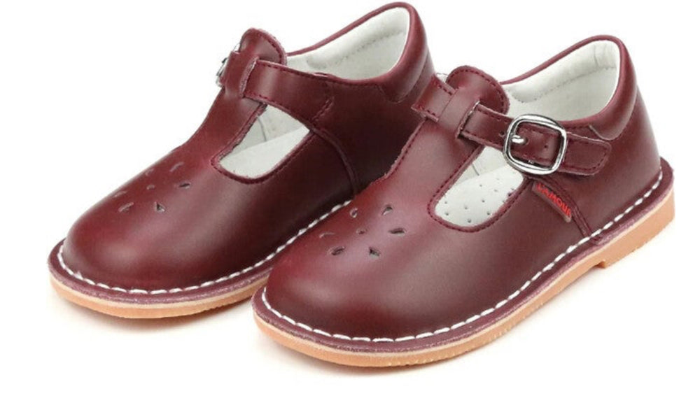 Joy T-Strap Mary Jane - Patent Burgundy