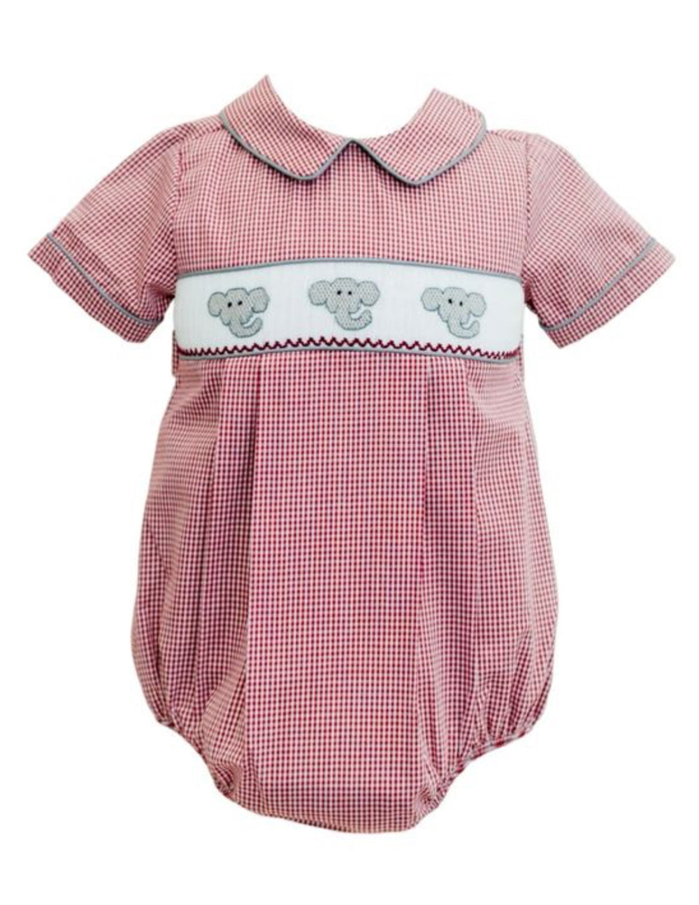 Crimson Elephant Smocked Bubble