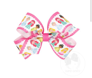 Medium Princess Print Hair Bow