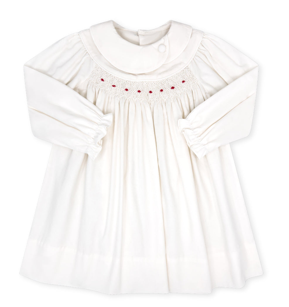 Courtney Dress - White Corduroy